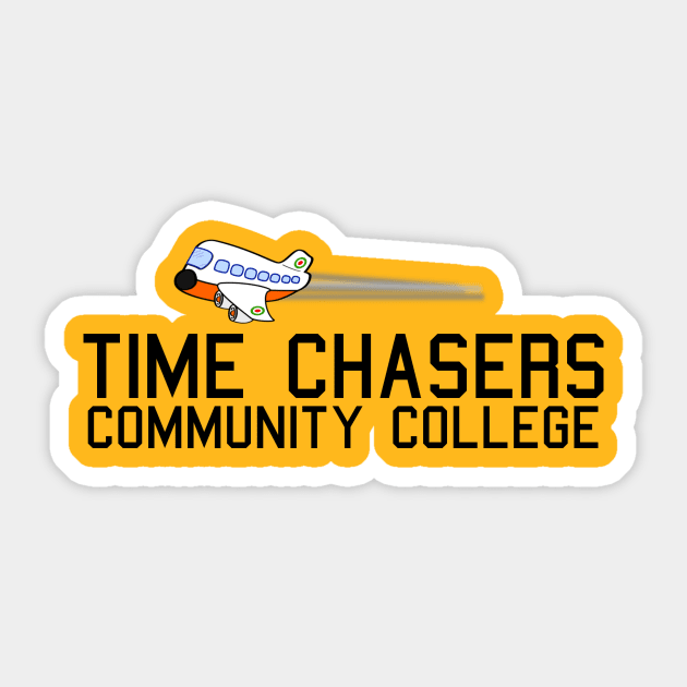 Time Chasers Community College Sticker by gracillius